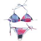 Roxy Bikini | Roxy Baja Geometric Brazilian Tie Sides Bikini - Azur