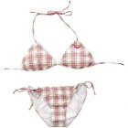 Roxy Bikini | Roxy Baja Plaid Tie Sides Bikini - White