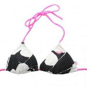 Roxy Bikini | Roxy New Abstract Flower Tiki Tri Bikini Top - Black