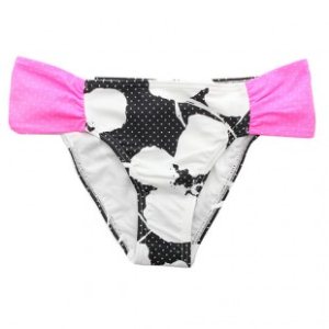 Roxy Bikini | Roxy Sidewinder Bikini Bottoms - Black New Abstract Flowers