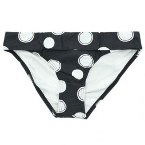 Roxy Bikini | Roxy Tropical Dots Roll Top Bikini Bottoms - Black Tropical Dots
