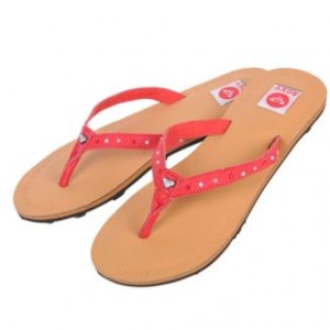 Roxy Flip Flops | Roxy Nel Girls Sandals - Washed Red