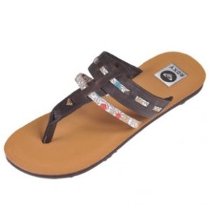 Roxy Flip Flops | Roxy Noccina Girls Sandals - Chocolate
