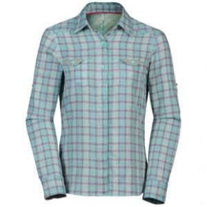 The North Face Shirt | North Face Womens Dark Angel Ls Shirt - Bonnie Blue Grecian Green