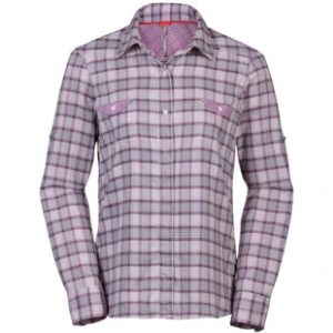 The North Face Shirt | North Face Womens Dark Angel Ls Shirt - Vaporous Grey Magic Magenta