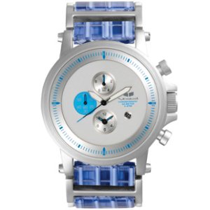 Vestal Watch | Vestal Plexi Acetate - Polished Silver Blue ~ Silver