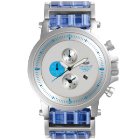 Vestal Watch | Vestal Plexi Acetate - Polished Silver Blue ~ Silver