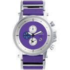 Vestal Watch | Vestal Plexi Watch - Polished Silver Purple