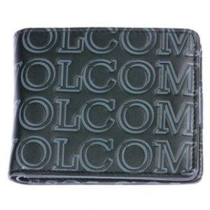 Volcom Wallet | Volcom Bold Face Pu Small Wallet - Black On Black