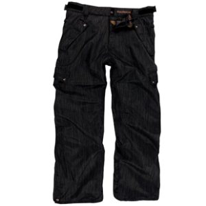 686 Pants | 686 Times Kr3w Knuckle Insulated Pant - Black Slub Texture