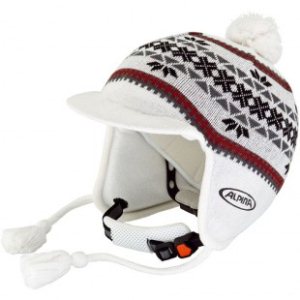 Alpina Ski Helmet | Alpina Beanie Junior Ski Helmet - White Red