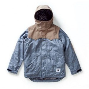 Analog Jacket | Analog Alder Snowboard Jacket - Chambray Denim Print