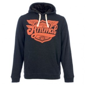 Animal Hoodie | Animal Flynn Hoody - Charcoal