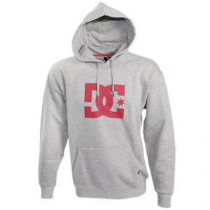 Dc Hoody | Dc Star Pullover Hoodie - Heather Grey Red