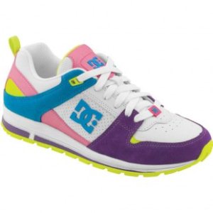 Dc Shoes | Dc Ladies A-260 Shoe - White Crazy Pink Turquoise
