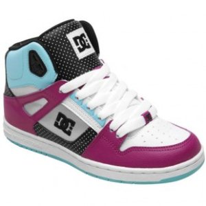 Dc Shoes | Dc Ladies Rebound Hi Shoe - Ocean Blue White