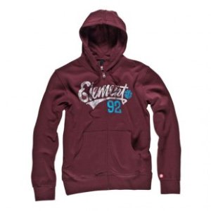 Element Hoody | Element Slick Zip Hoodie - Vintage Red