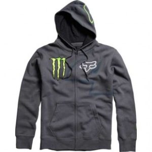 Fox Racing Fleece | Fox Monster Ricky Carmichael Replica Rc4 Zip Hoody - Charcoal