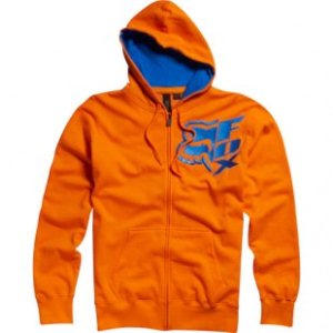 Fox Racing Hoody | Fox Vertical Zip Hoodie - Day Glo Orange