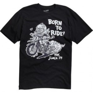 Fox Racing T Shirt | Fox Born To Ride Ss T Shirt - Black