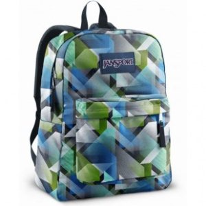 Jansport Rucksack | Jansport Superbreak Backpack - Blue Green Diagon