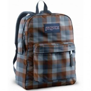 Jansport Rucksack | Jansport Superbreak Backpack - Hamster Brown Check