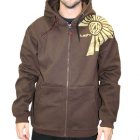 Lightboard Hoody | Lightboard Hooded Ray Zip Hoodie - Coffee