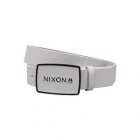 Nixon Belt | Nixon Enamel Wordmark Belt - White Black