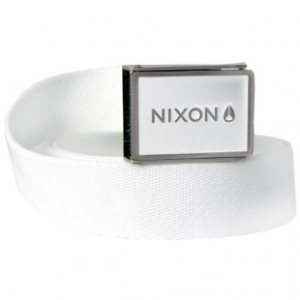 Nixon Belt | Nixon Woven Wordmark Belt - White