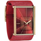 Nixon Watch | Nixon Motif Womens Watch - Antique Gold Red