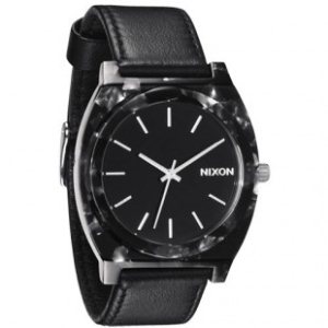 Nixon Watch | Nixon Time Teller Acetate Leather Womens Watch - Grey Granite