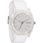 Nixon Watch | Nixon Time Teller Acetate Leather Womens Watch - White Granite