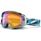 Oakley Ski Goggles | Oakley Airbrake Ski Goggles - Mint Tech Stripe ~ Hi Persimmon And Dk Grey