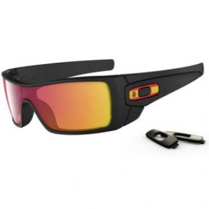 Oakley Sunglasses | Oakley Batwolf Spain Flag Sunglasses - Matte Black ~ Ruby Iridium