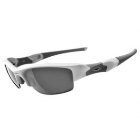Oakley Sunglasses | Oakley Flak Jacket Polarised Sunglasses - Polished White ~ Black Iridium