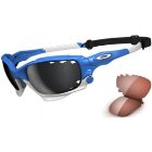 Oakley Sunglasses | Oakley Racing Jacket Polarised Sunglasses - Glacier ~ Black Iridium ~Vr28