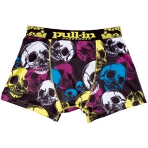 Pull In Underwear | Pull-In Fashion Lycra Boxer - Bones