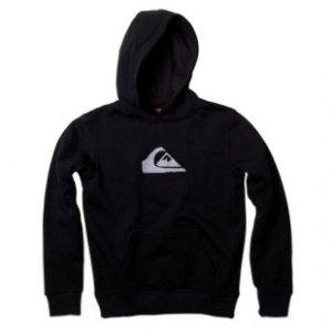 Quiksilver Hoodie | Quiksilver Hood Rib Corporate Logo Youth Hoody - Black