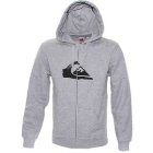 Quiksilver Hoodie | Quiksilver Hood Zip Corporate Logo Hoody - Light Grey Heather