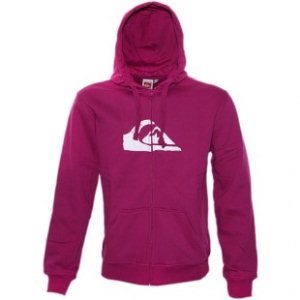 Quiksilver Hoody | Quiksilver Corporate Logo Zip Hoody - Berry
