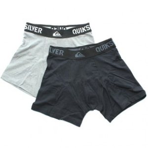 Quiksilver Underwear | Quiksilver Imposter 2 Pack Boxers 12 - Black Grey