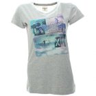 Roxy T Shirt | Roxy Tunic Sheer Green Surf In Hawaii T Shirt - Light Heather Grey