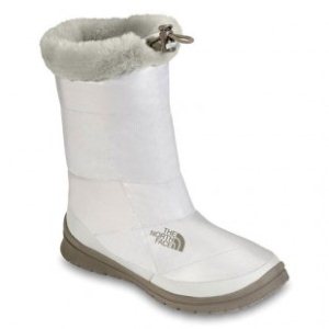The North Face Boots | North Face Womens Nuptse Booties Fur Iv - Shiny Moonlight Ivory ~ Classic Khaki