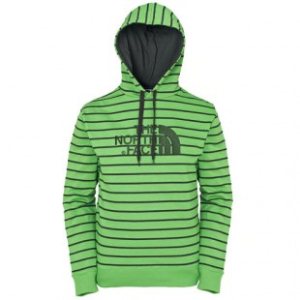 The North Face Hoodie | North Face Striped Piquet Pullover Hoodie - Scottish Moss Green