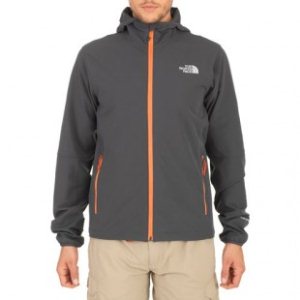 The North Face Jacket | North Face Nimble Hoodie - Asphalt Grey Monarch Orange