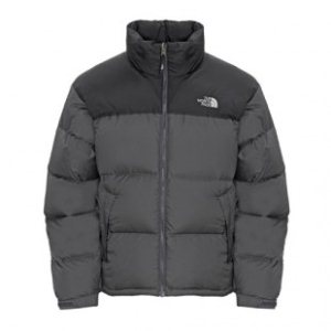 The North Face Jacket | North Face Nuptse Jacket - Asphalt Grey ~ Tnf Black