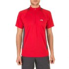 The North Face T Shirt | North Face Alberta Zenith Quarter T Shirt - Tnf Red Asphalt Grey