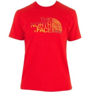The North Face T Shirt | North Face Mountain Silhouette T Shirt - Tnf Red