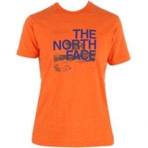 The North Face T Shirt | North Face Outdoor Rock T Shirt - Monarch Orange