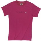 The North Face T-Shirt | North Face Womens Embroidered Logo T Shirt - Fuschia Pink